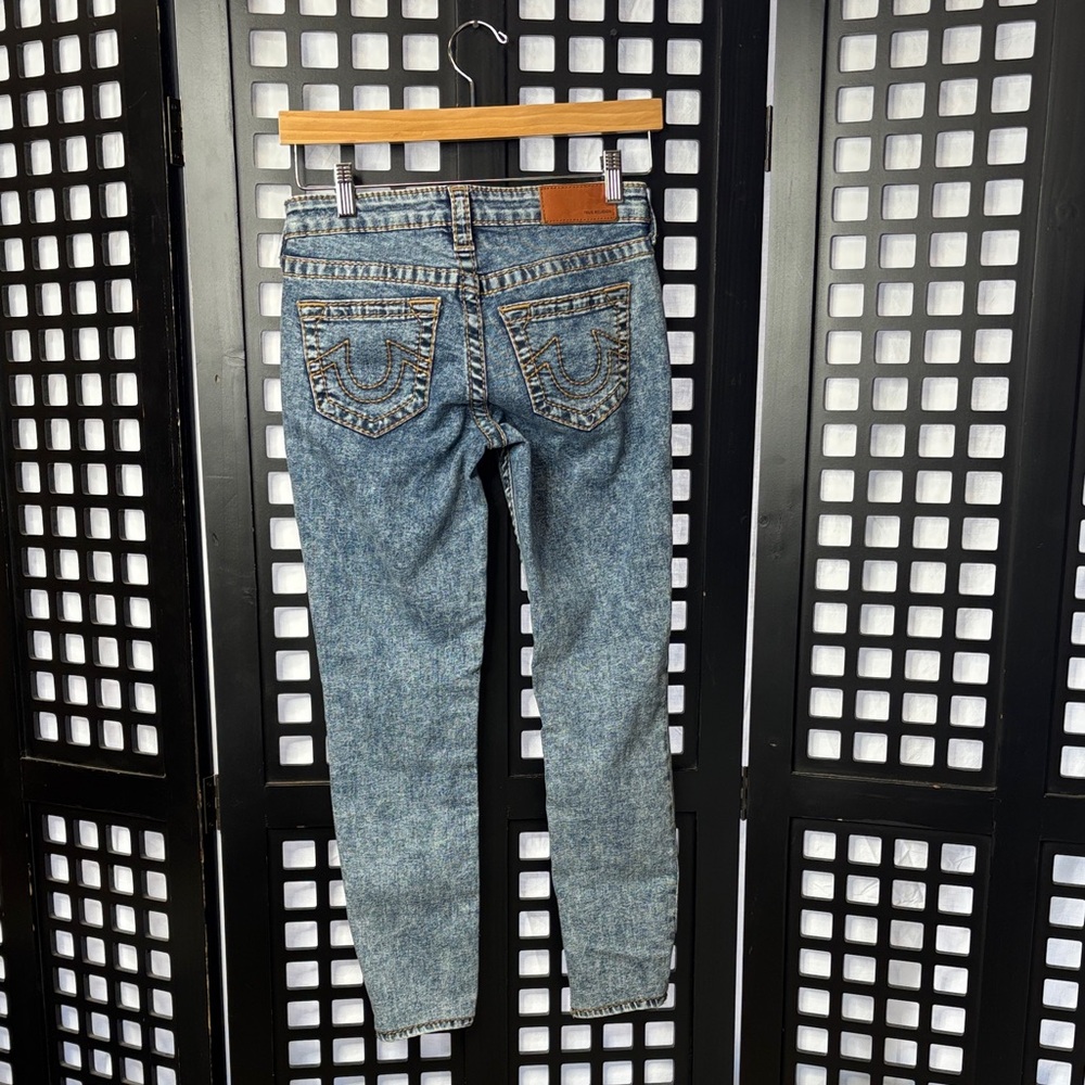 💙 True Religion Acid Wash Skinny Jeans Women’s 25 Cotton Denim 💙 - Picture 10 of 16